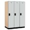 Salsbury Industries 1 Tier Designer Locker, 54"Wx76"Hx24"D, 3 Door, Gray 18-21364GRY - alternate 1